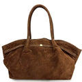 MI489 Brown Suede Shopper Bag