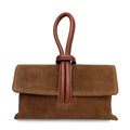 Mi111 Brown Suede Knot Pochette