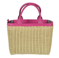 IT13FU Fuchsia Leather Woven Basket-Style JIJOU CAPRI