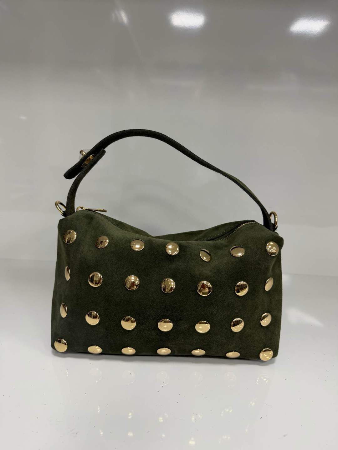 St085 Green Top Handle Bag