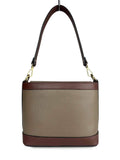 Mi174 Dark Taupe Two-Tone Shoulder Bag