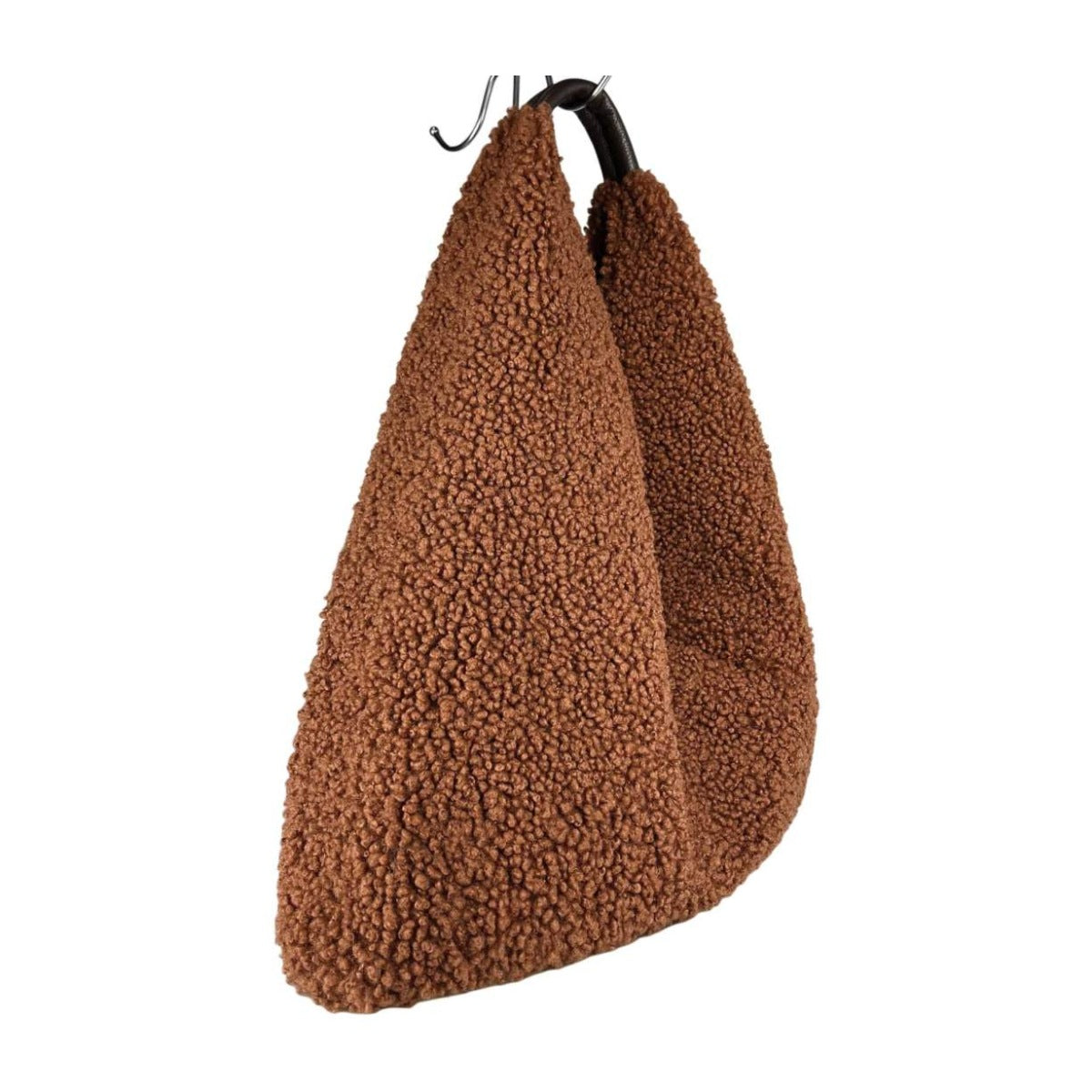 MI639 Brown Teddy Triangle Tote Bag
