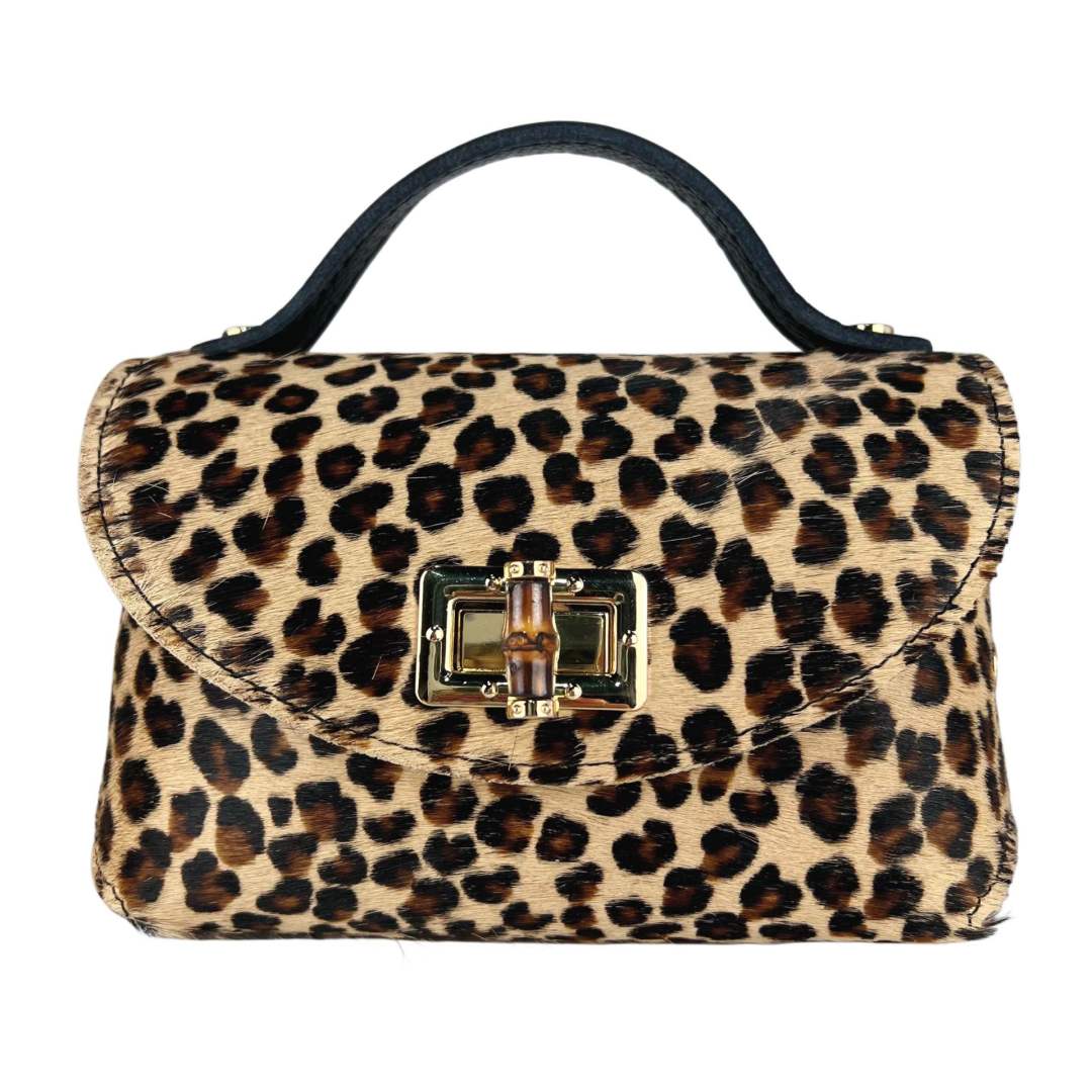 Mi347 Pony Hair Animal Print Small Bag
