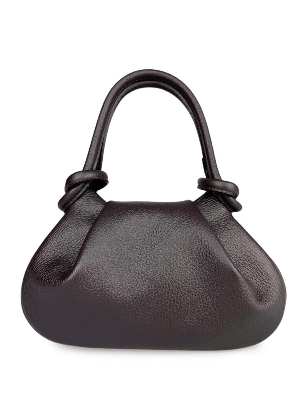 Mi181 Dark Brown Knotted-Handle Bag
