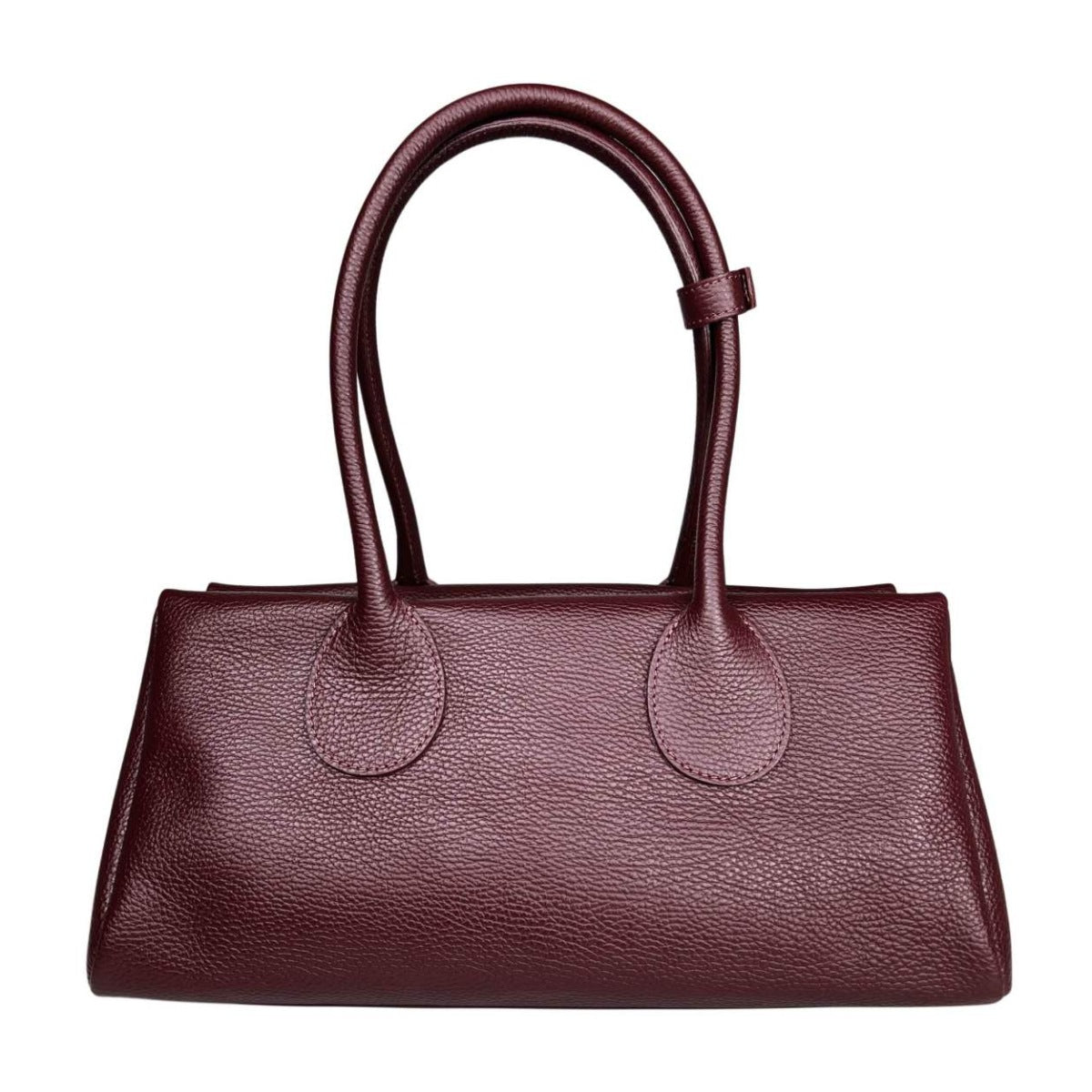 MI623 Burgundy Leather Bauletto Shoulder Bag
