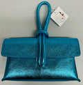 CHBETTYTU  Metallic Turquois Dressy Leather Crossbody Bag