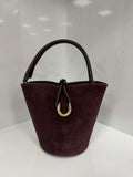 St088 Burgundy Bucket Bag