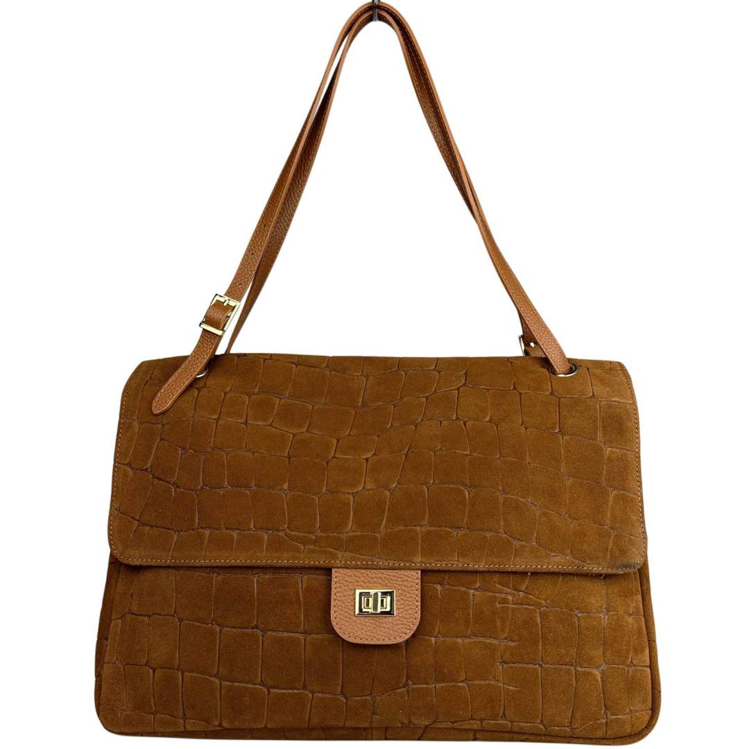 Mi282 Tan Flap Bag
