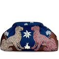 Mi244 Blue Leopard-Print Pochette