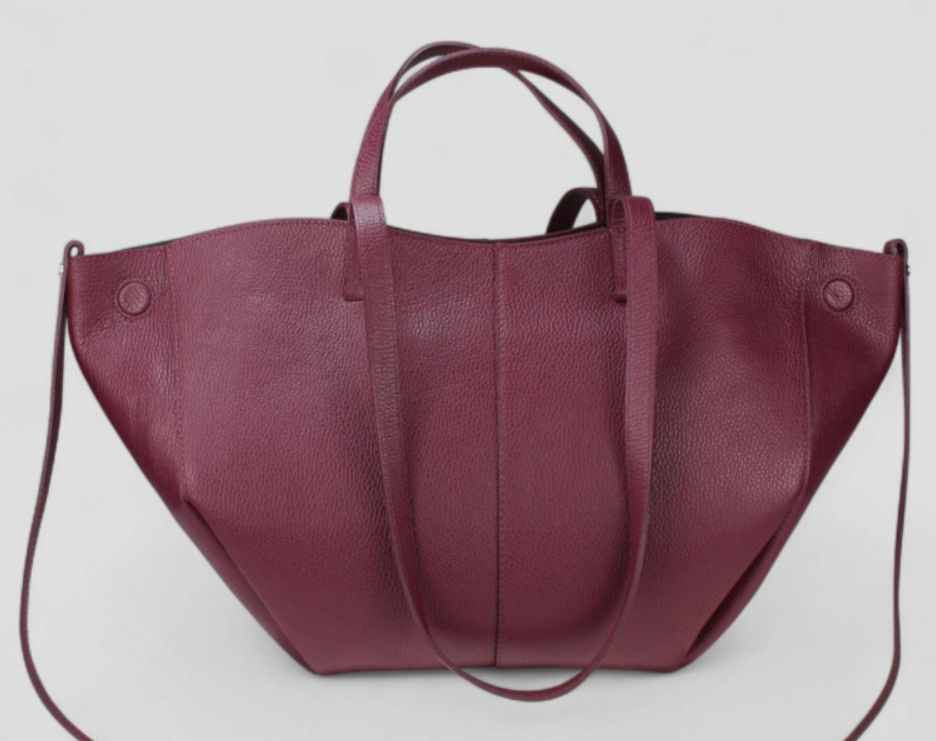 041WI Italian Leather Wine Travel  Bag w/ Leather Pouch