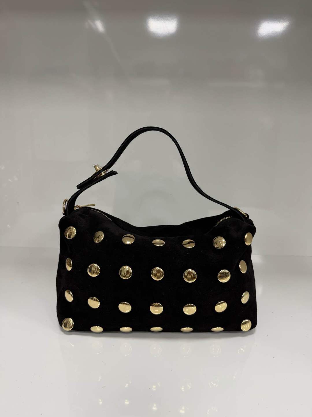 St084 Black Top Handle Bag