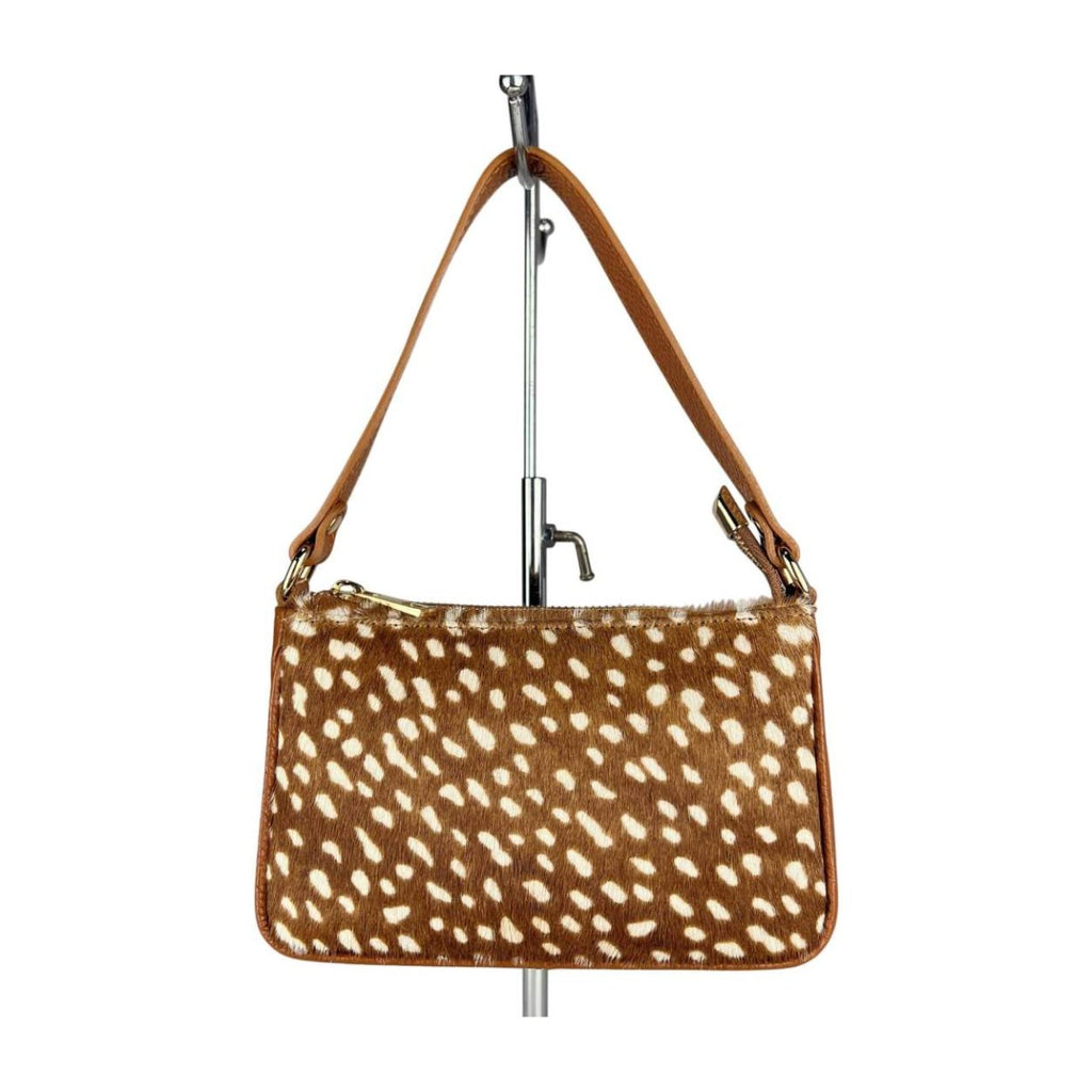 MI678 Tan Bambi Spot Pony Hair Mini Bag