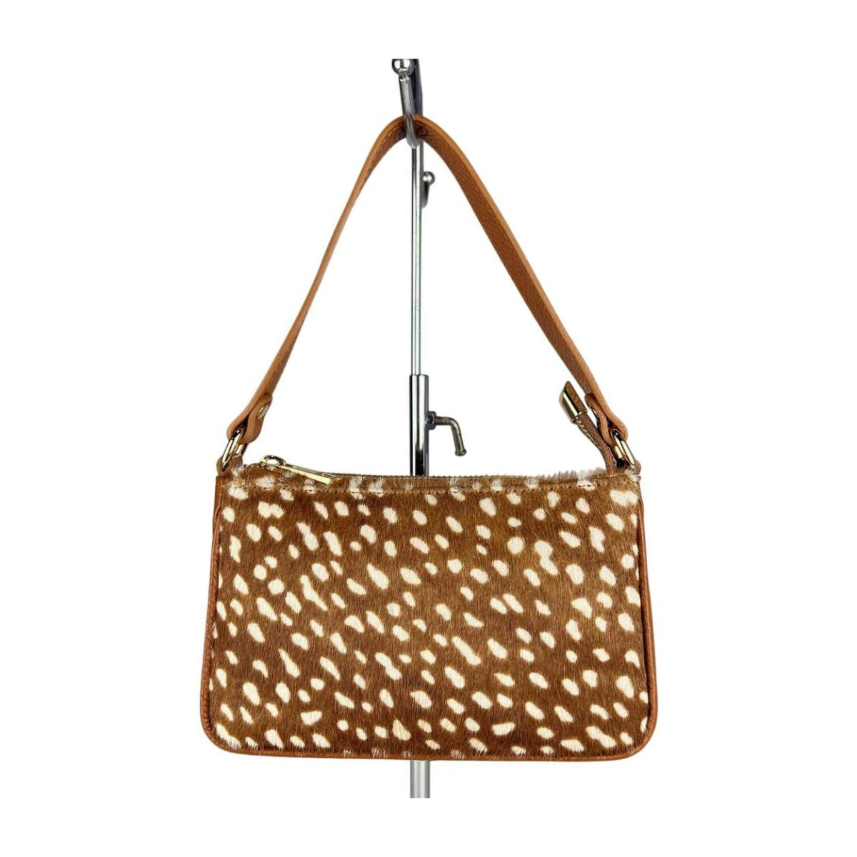 MI678 Tan Bambi Spot Pony Hair Mini Bag