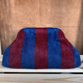 Mi070 Blue/Burgundy Striped Pochette