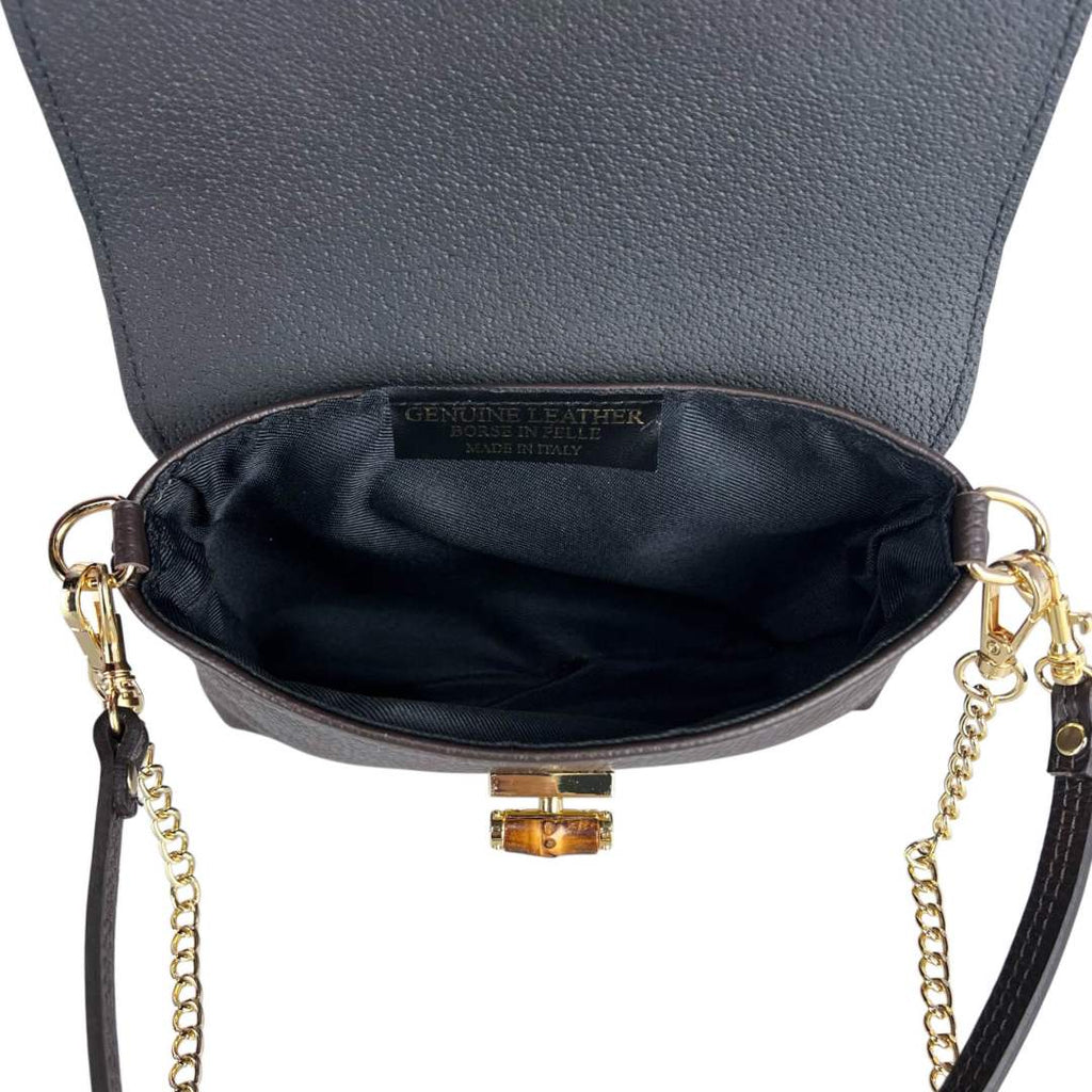 Mi249 Cow Print Pony Hair Bamboo-Handle Mini