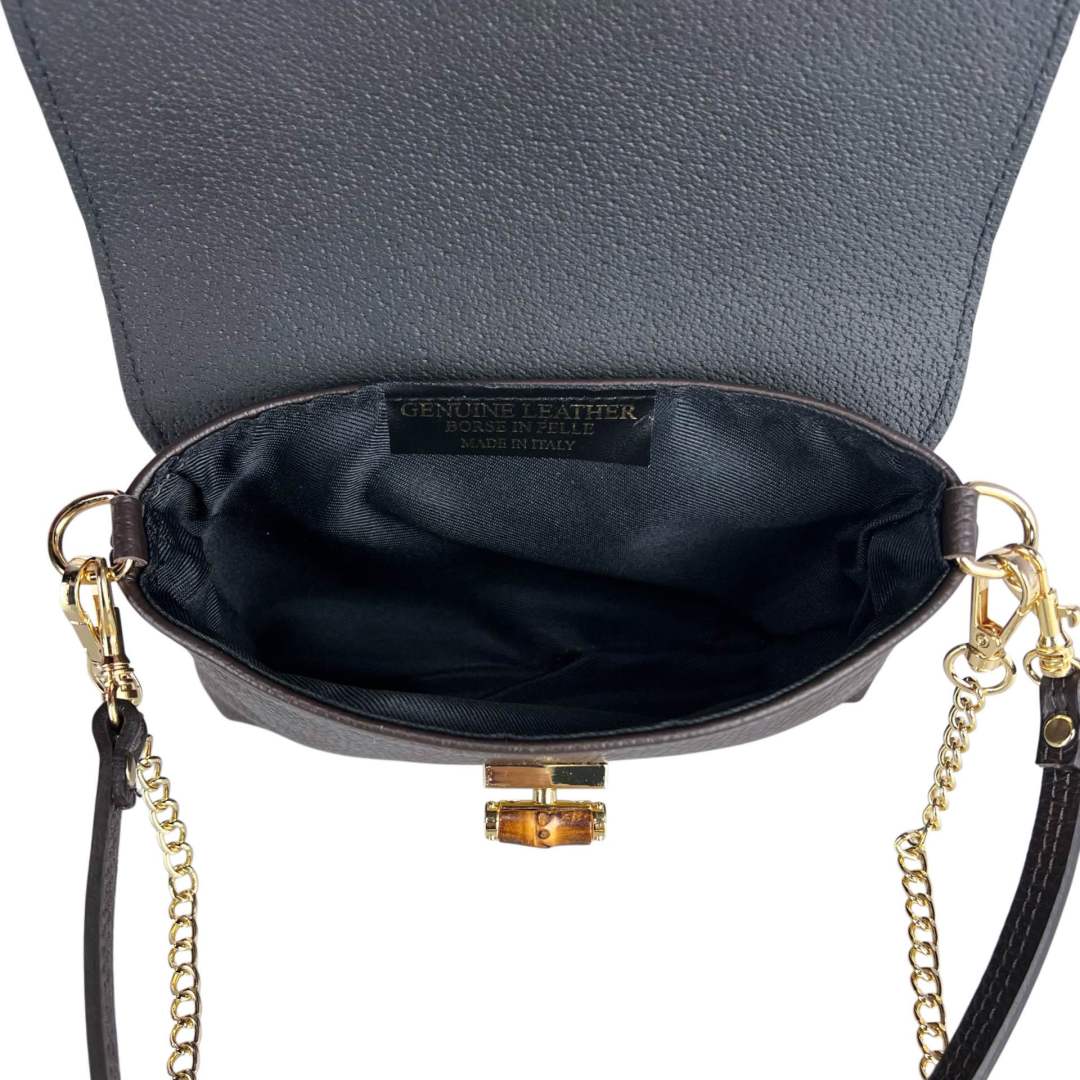 Mi249 Cow Print Pony Hair Bamboo-Handle Mini