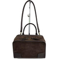 Mi148 Dark Brown Suede Amazona Saddle Bag