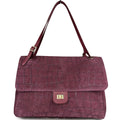 Mi283 Burgundy Flap Bag