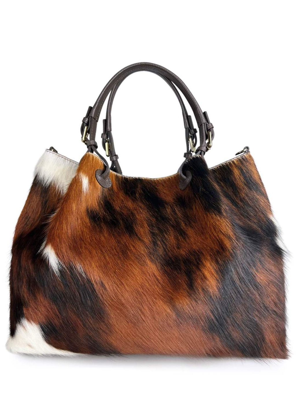 Mi256 Cow Print Pony Hair Large Bag