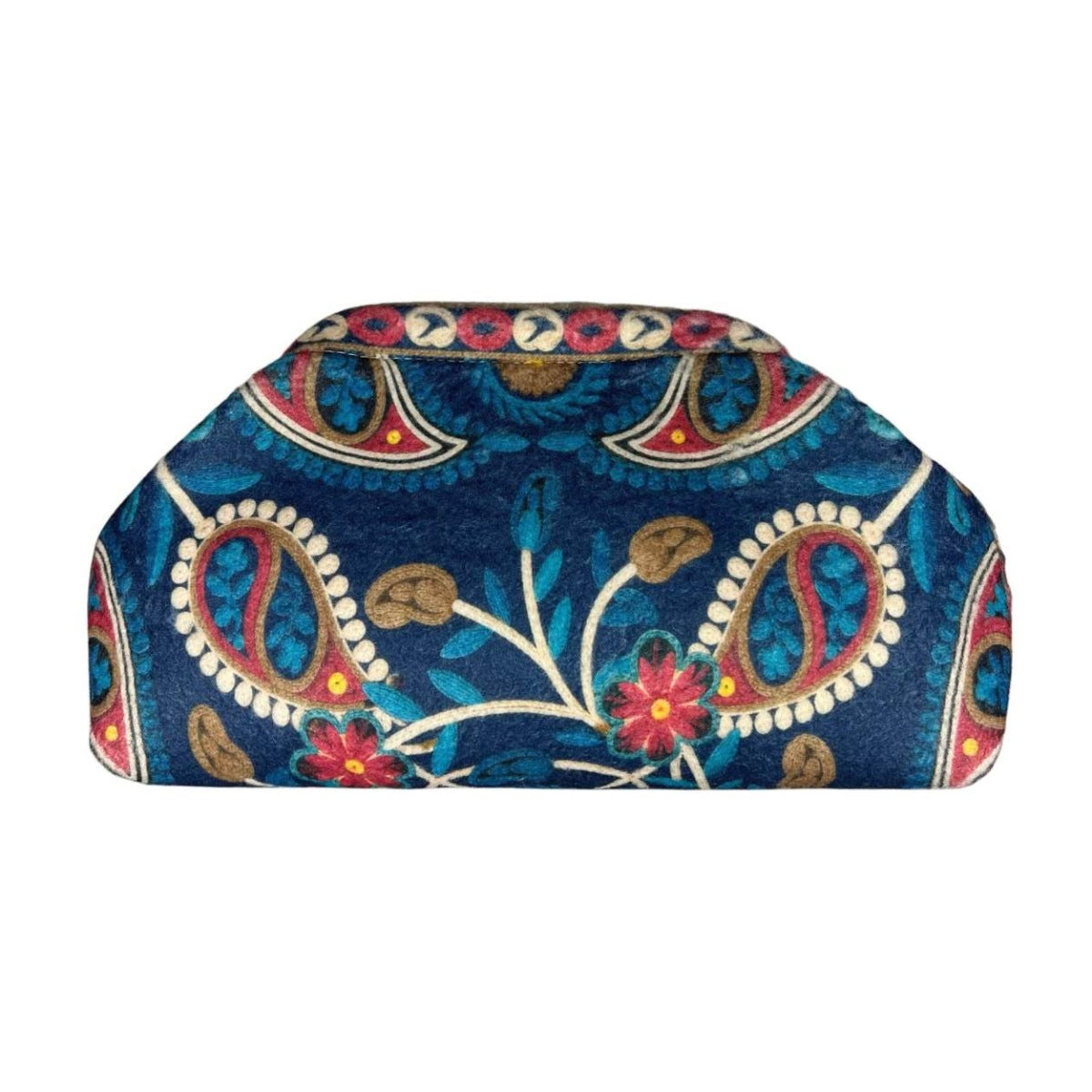 MI648 Blue Paisley Print Clutch Bag