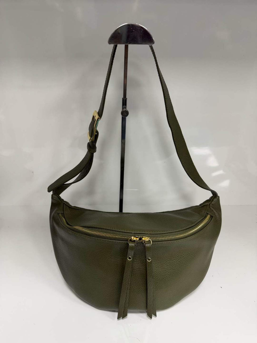 St065 Olive Green Pouch Bag