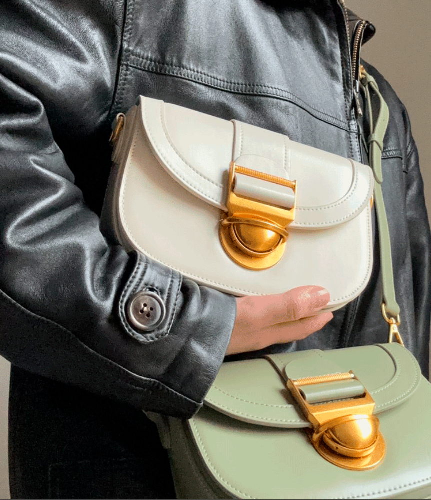 ITAN Italian Leather Antiqued Crossbody Bag JIJOU CAPRI