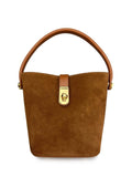 Mi126 Tan Suede Bucket Bag