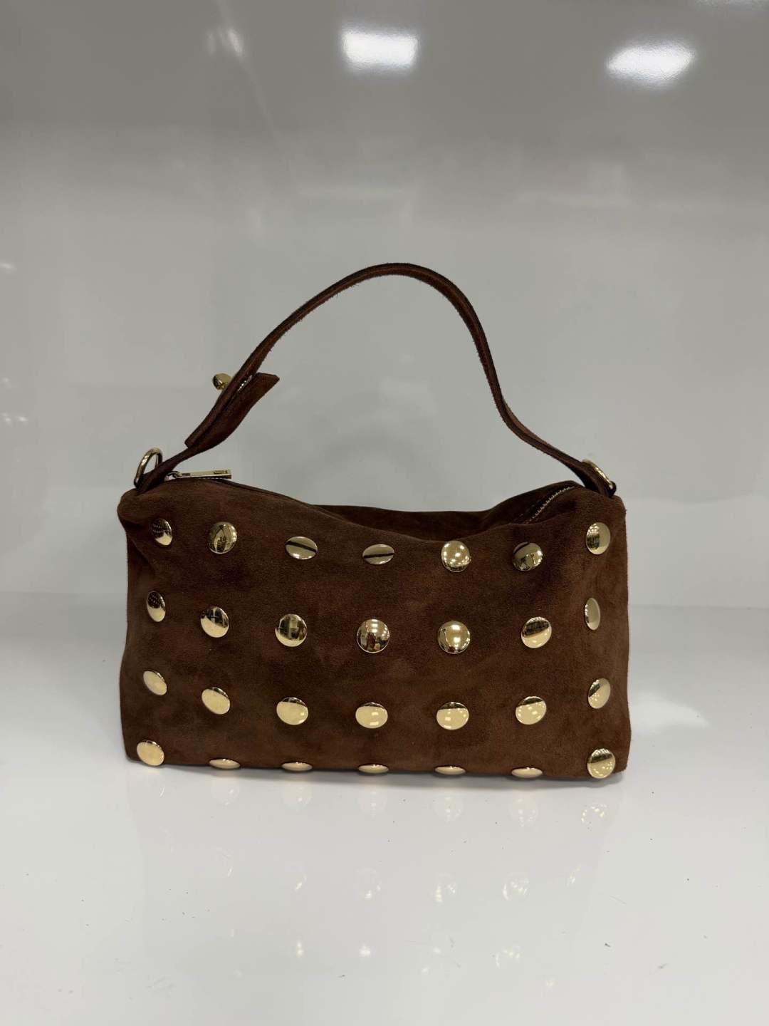 St082 Brown Top Handle Bag