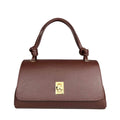 Mi217 Mocha Slim-Handle Flap Bag