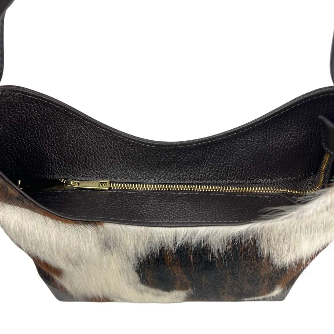 Mi114 Cow Print Pony Hair Shoulder Bag