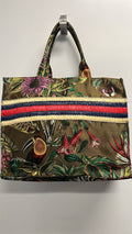 OF54 Italian TROPICAL Canvas Zipped Tote Bag JIJOU CAPRI