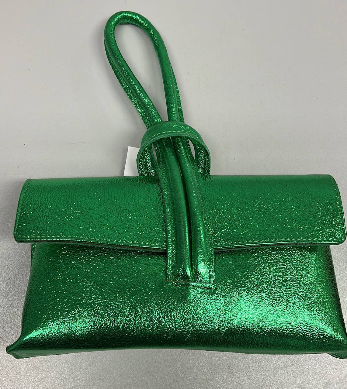 CHBETTYG Green Metallic Dressy Leather Crossbody Bag