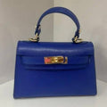 MELBRB Royal  Small Italian Leather Structured Lock Bag