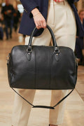 ZZ061 Black Leather Travel Bag