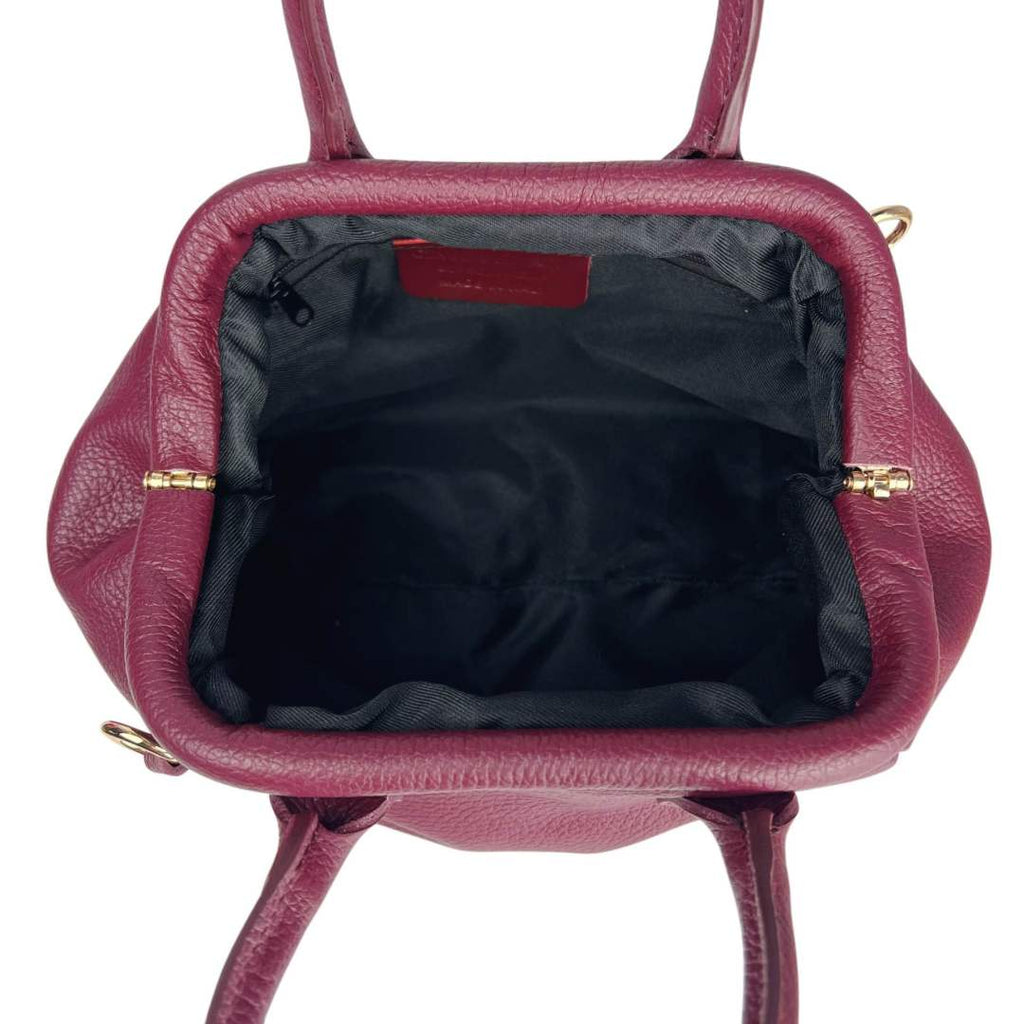 Mi225 Burgundy Snap-Closure Bag