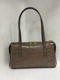 St046 Taupe Croc-Embossed Duna Bag