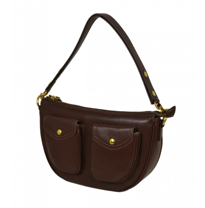 IT2PC Italian Choco Leather Shoulder Bag JIJOU CAPRI