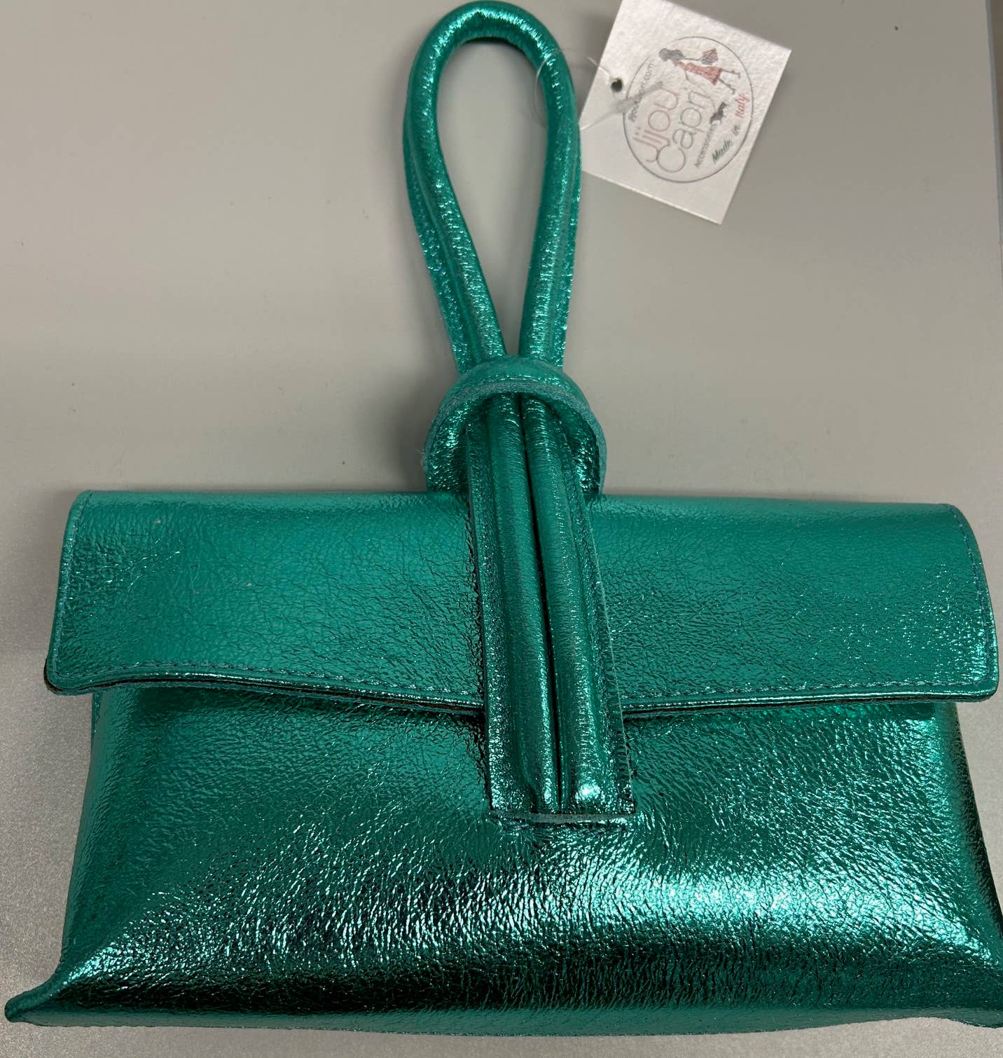 CHBETTYTI  Metallic Tiffany Dressy Leather Crossbody Bag