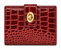 HE008 Burgundy Croc Mini Wallet