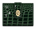 HE009 Forest Green Croc Mini Wallet
