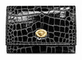 HE015 Black Croc Card Holder