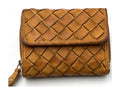 HE046 Mustard Woven Flap Wallet