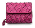HE048 Fuchsia Woven Flap Wallet