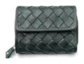 HE052 Forest Green Woven Flap Wallet