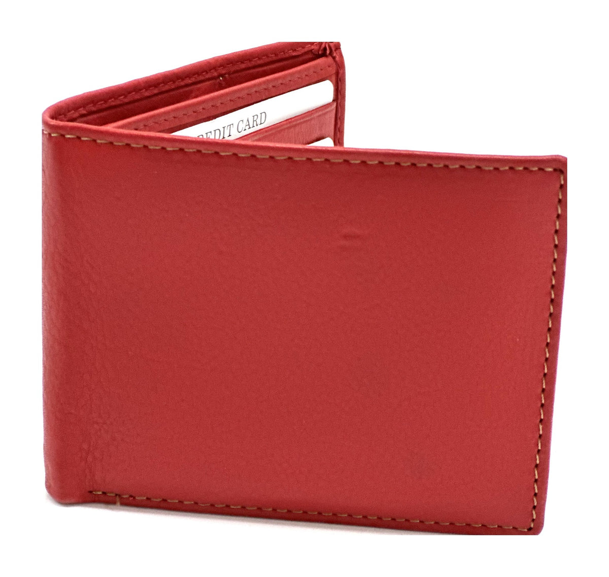 HE059 Red Zip Back Bifold Wallet