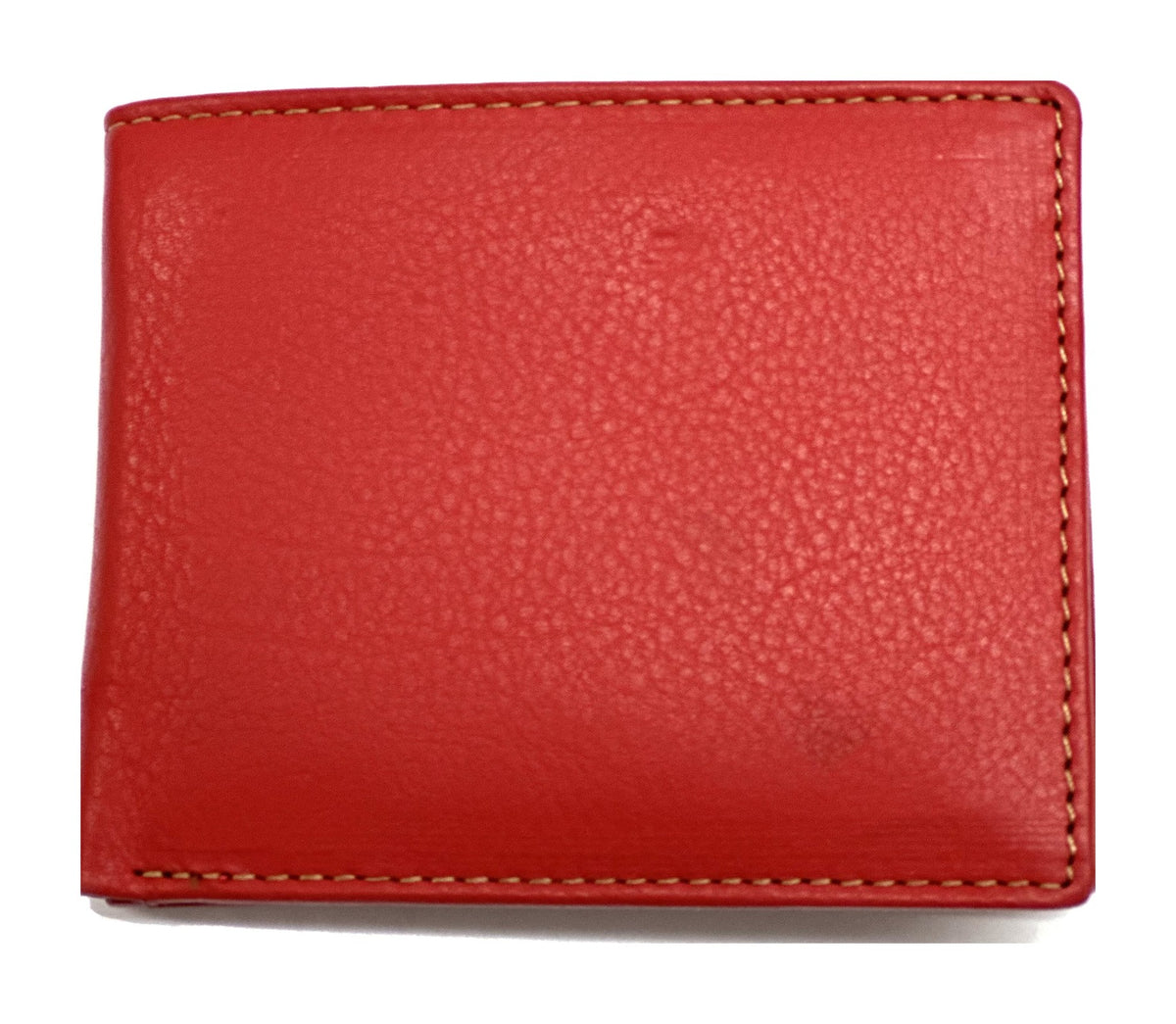HE059 Red Zip Back Bifold Wallet