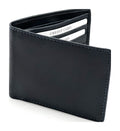 HE061 Navy Leather Zip Back Bifold Wallet