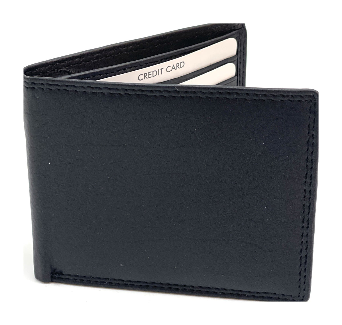 HE065 Black Zip Back Bifold Wallet