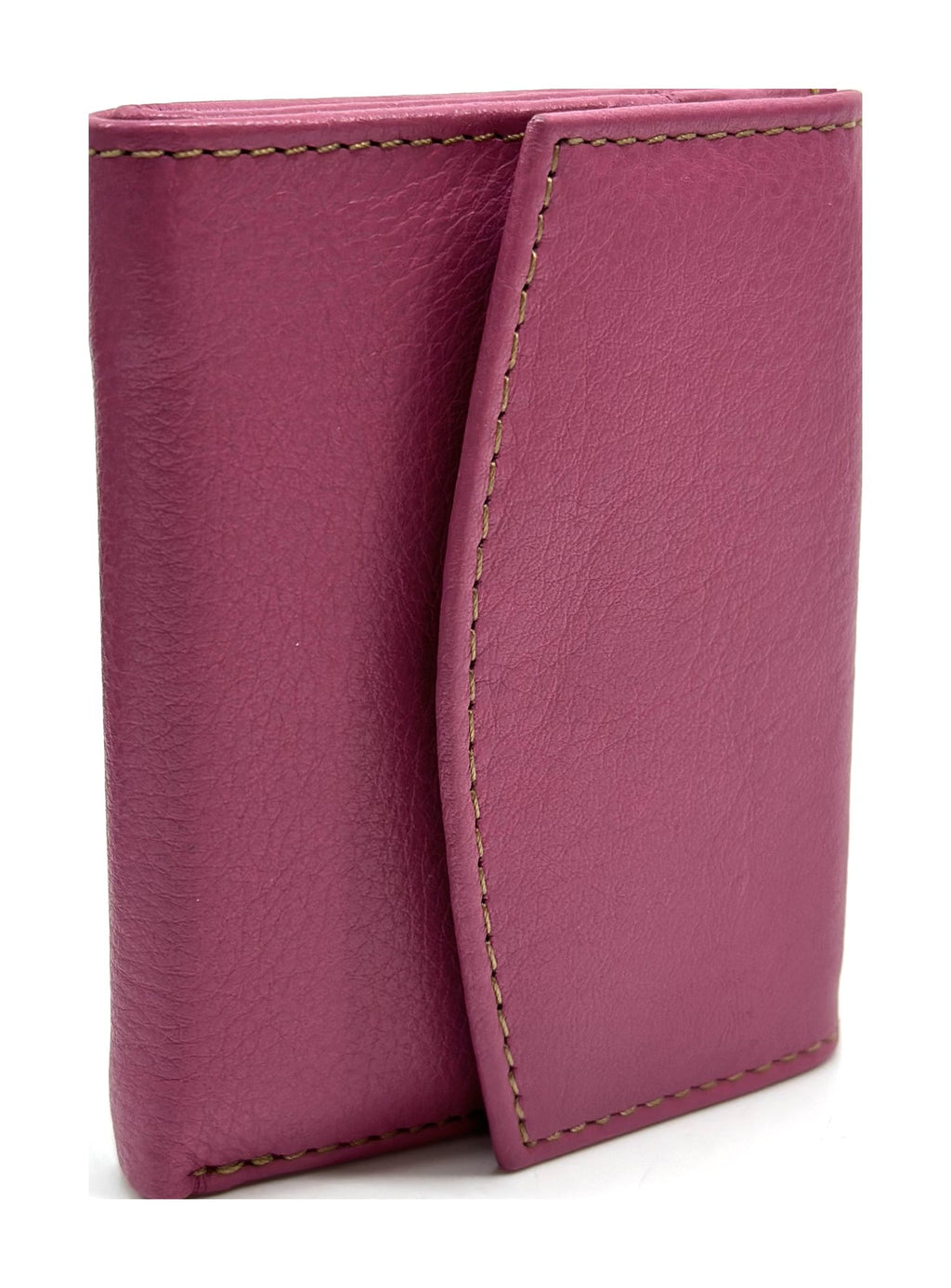 HE066 Fuchsia Stitched Flap Wallet