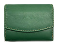 HE069 Forest Green Stitched Flap Wallet